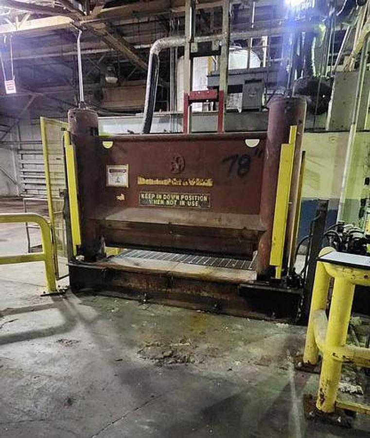 Used 72" WIDE BLACK CLAWSON ROLL SPLITTER 48" DIAMETERS