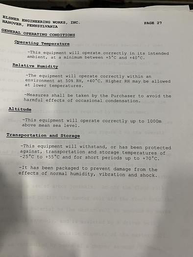 Used 42" ELSNER ENR-1000 AUTOMATIC REWINDER FOR NONWOVEN WIPES 10" REWIND DIAMETER