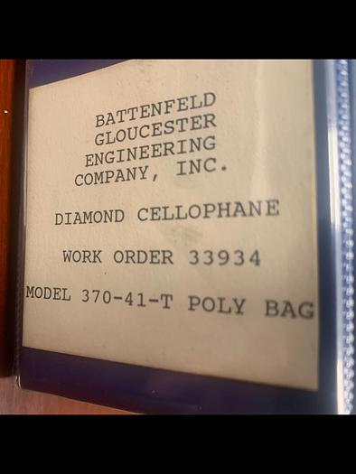 Used 41" BATTENFELD GLOUCESTER  370-41-T SPLIT BAG MACHINE