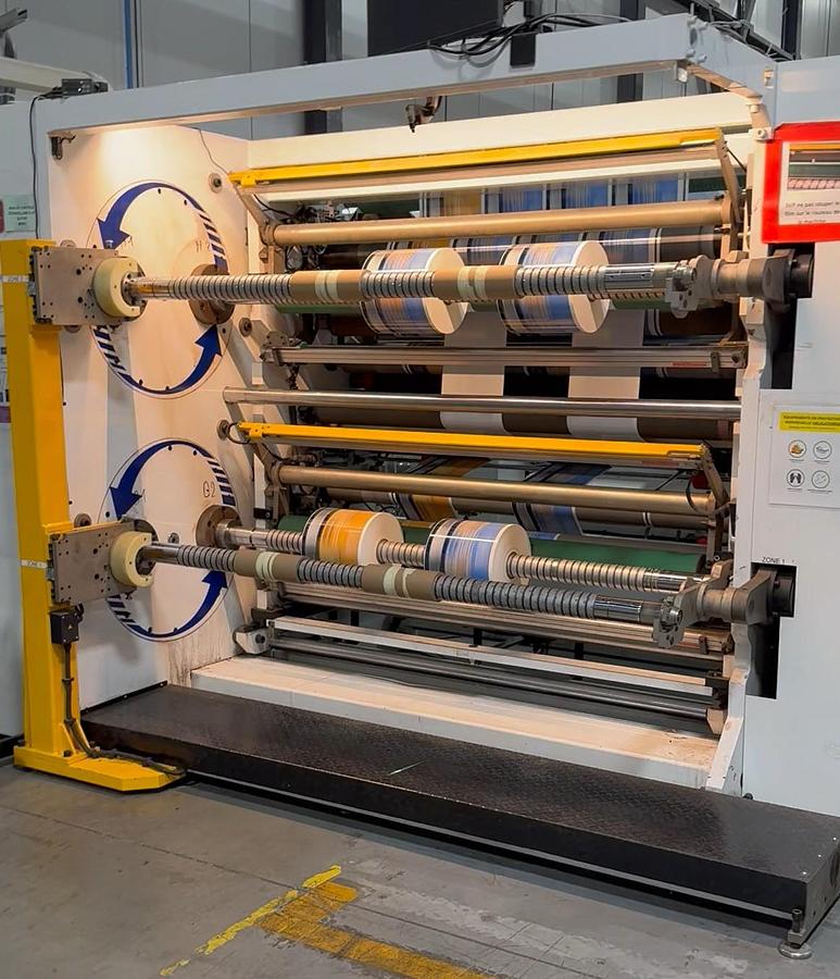 Used 63" WIDE SRC SYSTEMS LTD MODEL 600 DUPLEX TURRET SLITTER REWINDER - MANUFACTURED 2018