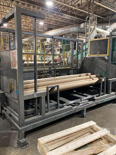 Used 120" WIDE CORETECH MODEL CM-11 AUTOMATIC CORE CUTTER - 1" - 12" ID CORES