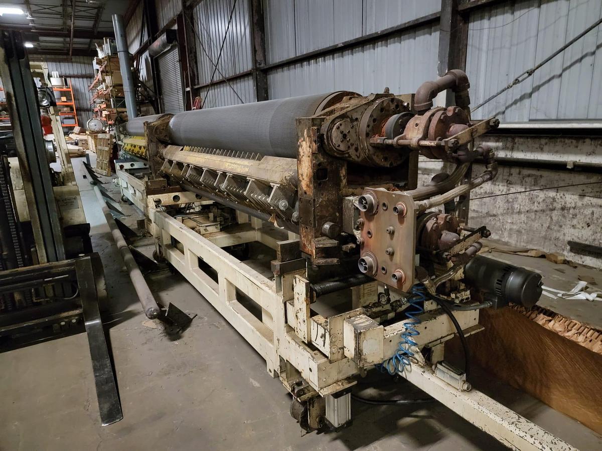 Used 98" WIDE UNITED SINGLE FACER MODEL M600 WITH B, C & E FLUTE CARTRIDGES