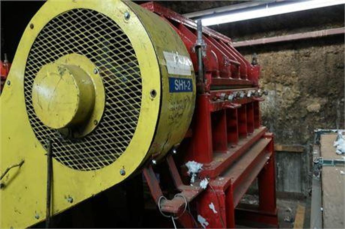 Used CIMP MODEL PCR 1600 TIRE SHREDDING LINE WITH 200HP CIMP 1600 GRANULATOR & 125HP CIMP 1200 GRANULATOR