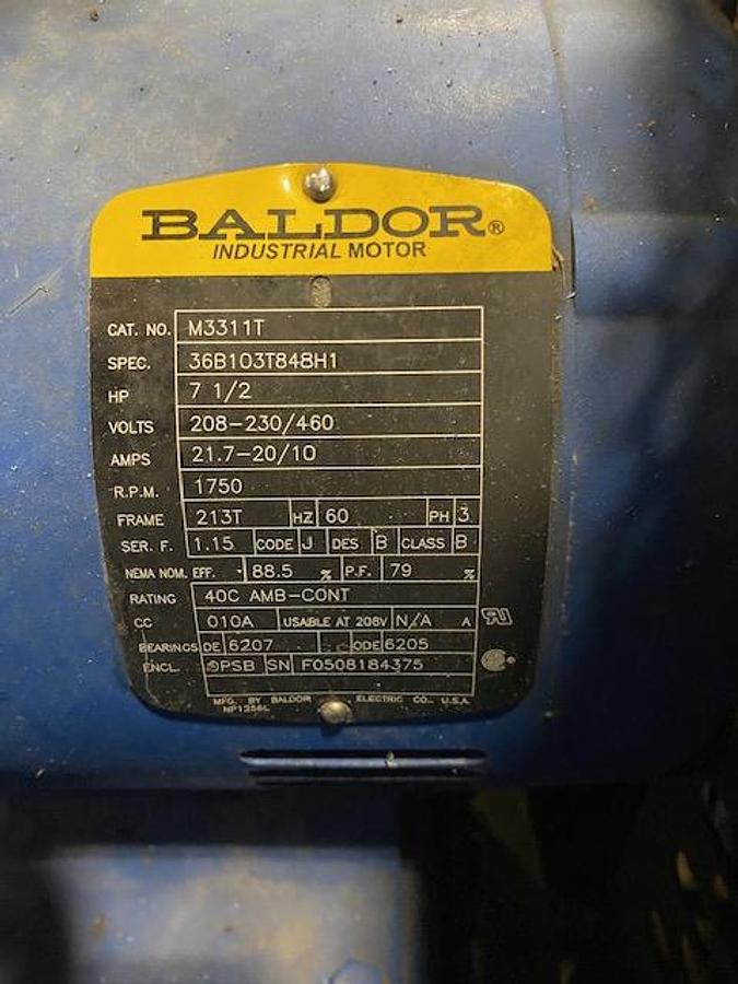 Used QUINCY MODEL QSVB-7.5 AIR COMPRESSOR 