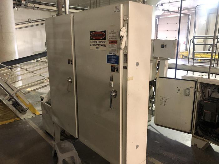 Used PCMC ELECTRONIC CORE WINDER EMC-14 WITH RONCO UNWIND FOR TISSUE TOWEL CORES