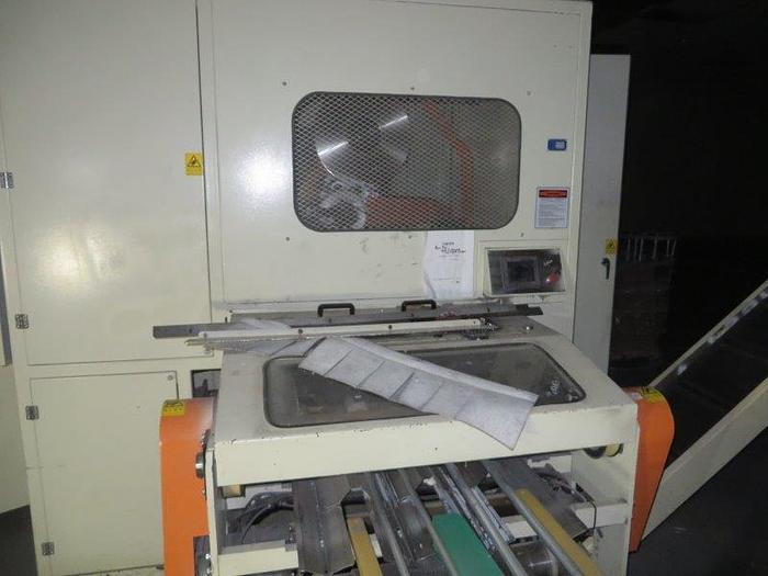 Used 112" BAOSUO BATHROOM TISSUE LINE WITH VTP CARTON ERECTOR, PACKER & VTP 8450 WRAPPER