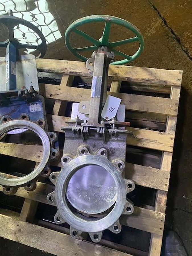 Used ROVALVE 10" DIA. MANUAL SLIDE GATE VALVE T-316 S/S