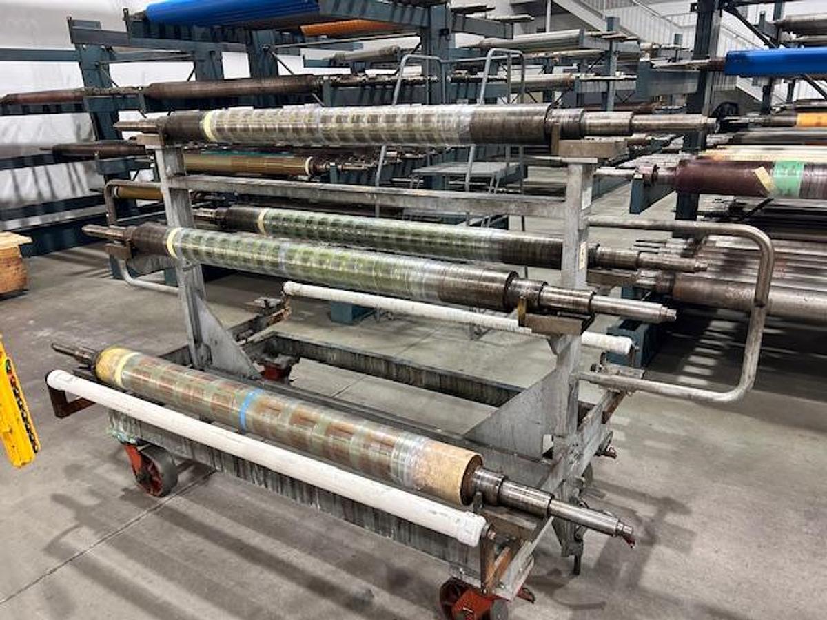 Used 62" WIDE (61" PRINT WIDTH) PCMC 8 COLOR CI PRINTING PRESS WITH MOUNTER