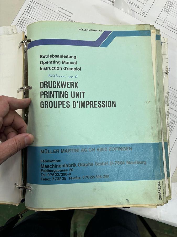 Used 20" MULLER MARTINI PROGRESS 520 ROTARY PRESS