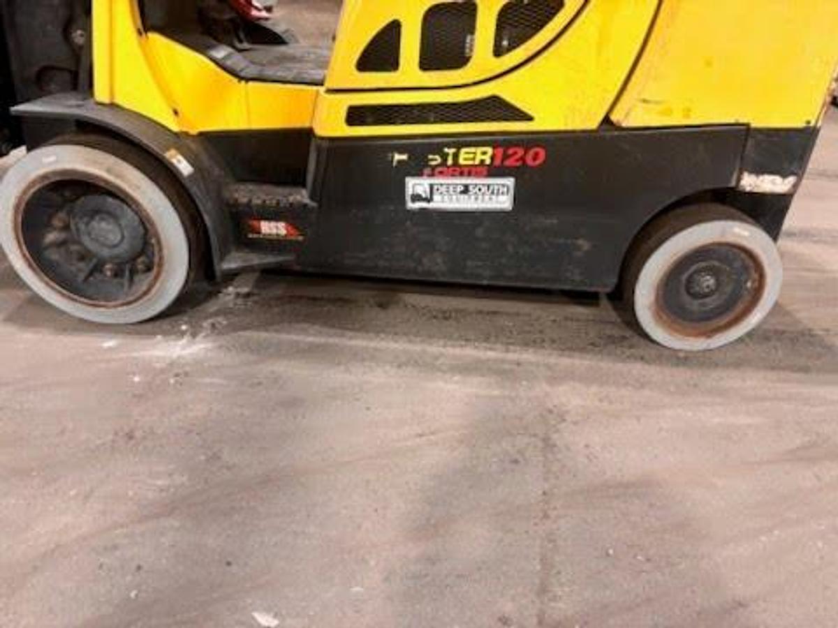 Used 12,000 LB. YALE MDL GLC120VXPRS LH92"/RH185" WITH 72" CASCADE PAPER ROLL CLAMP MANUFACTURED 2019