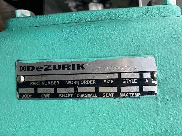 Used DEZURIK HIGH PERFORMANCE BHP  STYLE  6" BUTTERFLY  CONTROL VALVE