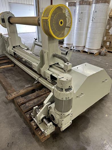 Used 60" WEBCO SHAFTLESS FLOOR PICK UP UNWIND STAND WITH EDGE GUIDE 60" DIAMETER