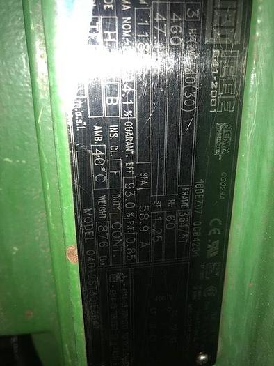 Used BLACK CLAWSON UV 100 PRESSURE  SCREEN  S/S  40HP