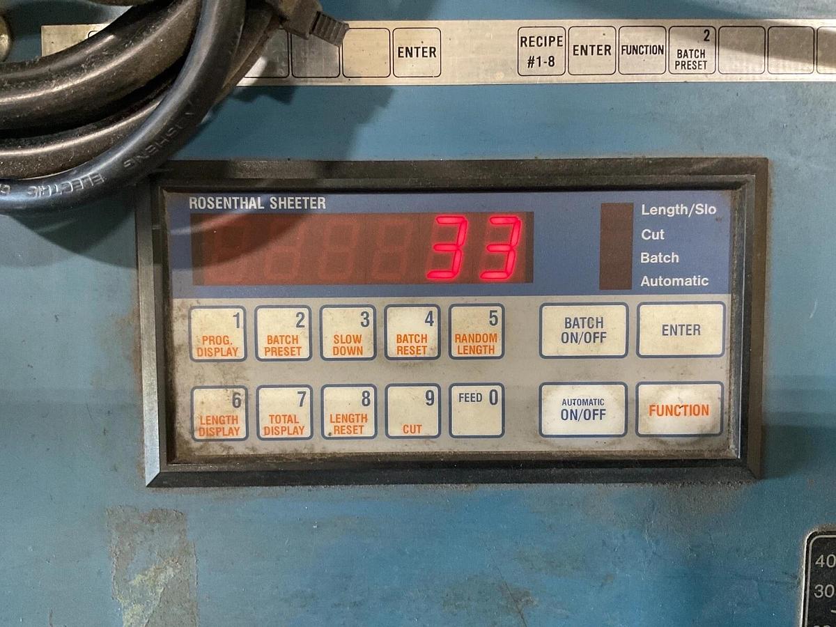 Used 60" WIDE ROSENTHAL SM-60 STRAIGHT KNIFE SHEETER SHEETMASTER 