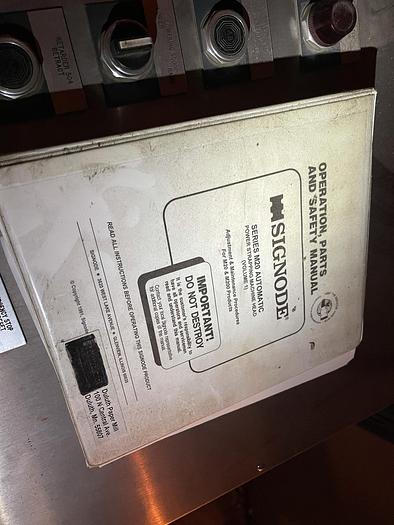 Used SIGNODE ROLL STRAPPING SYSTEM M20 AUTOMATIC 60" MAX DIAMETER MANUFACTURED 2020