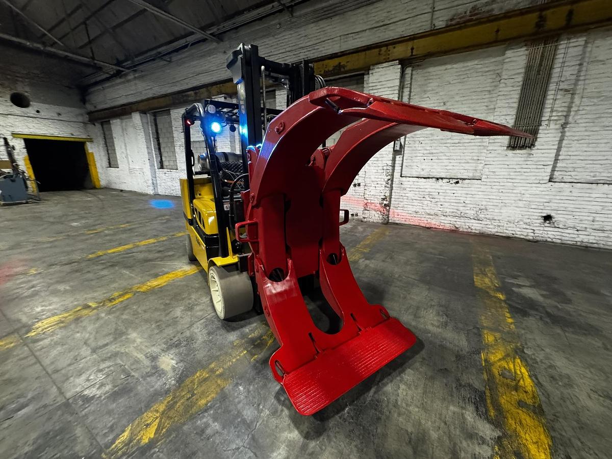 Used 12,000 POUND YALE GC120VXPRS FORKLIFT WITH 72" BOLZONI CLAMP MANUFACTURED 2021