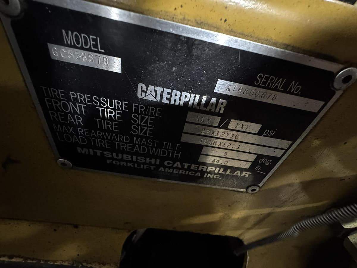 Used CATERPILLAR MODEL GC55KSTR FORKLIFT