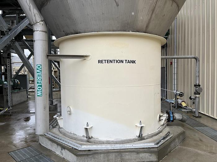 Used 74,500 GALLON T BAILEY 316L STAINLESS STEEL TANK 58' TALL 16' DIAMETER MANUFACTURED 2018