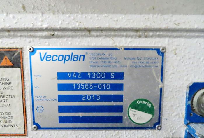 Used VECOPLAN SINGLE SHAFT SHREDDER MODEL VAZ1300S / VAZ 1300 S 100 HP MANUFACTURED 2013