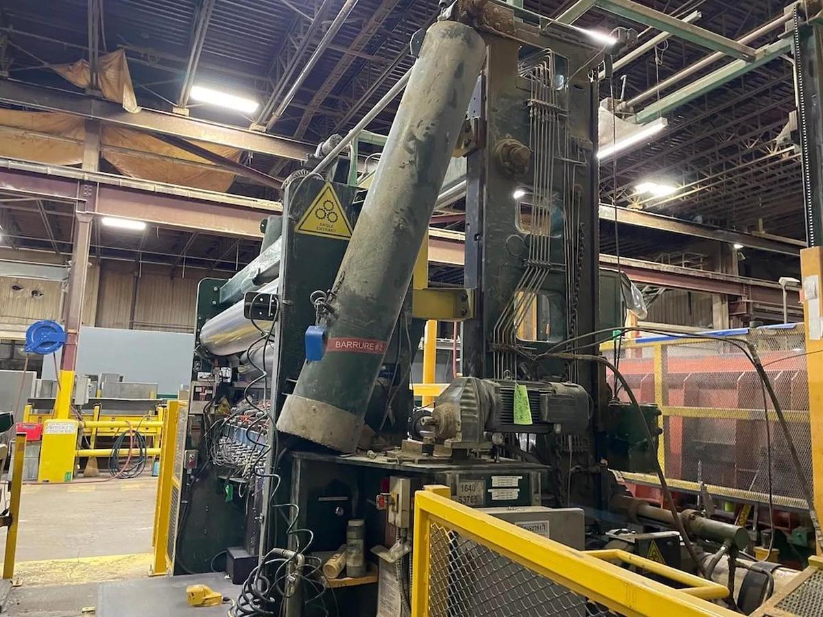 Used 110" FACE LANGSTON MODEL DA TWO DRUM SLITTER REWINDER WITH UPGRADED MARIO COTTA SLITTING SECTION