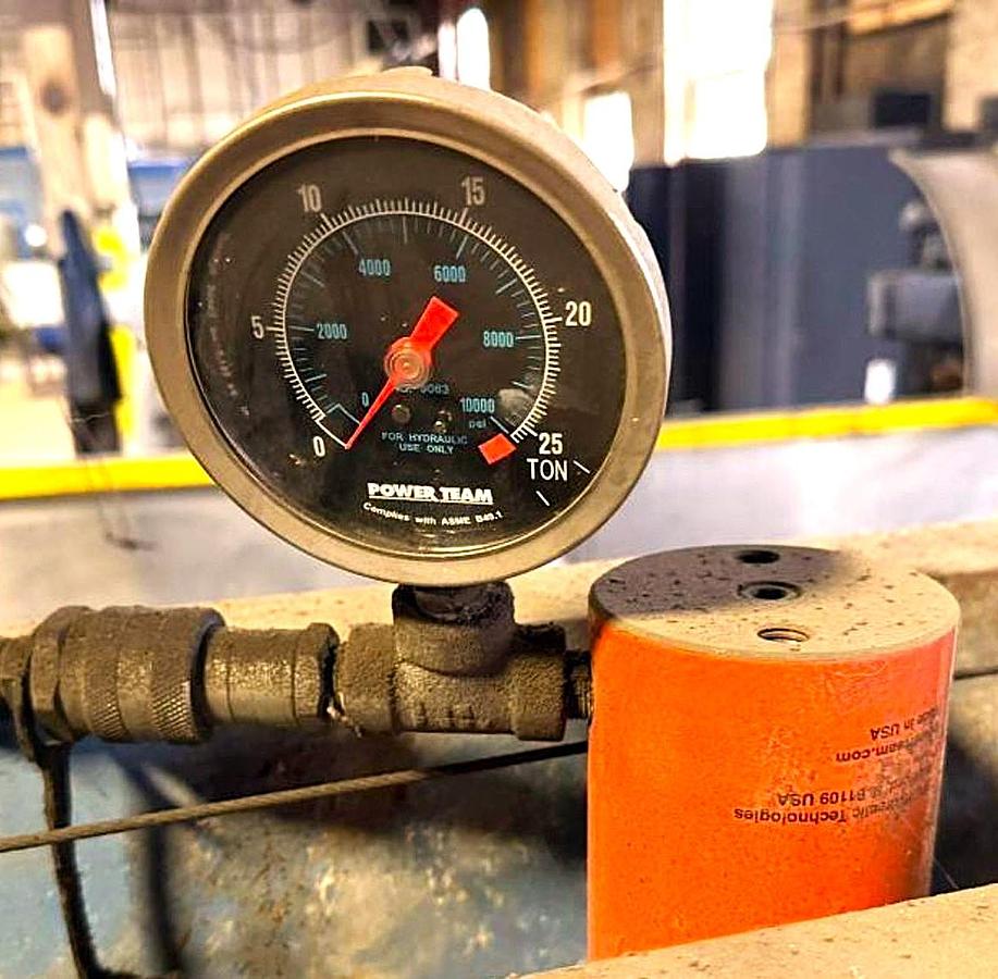 Used OTC 25 TON H-FRAME HYDRAULIC SHOP PRESS MODEL Y125