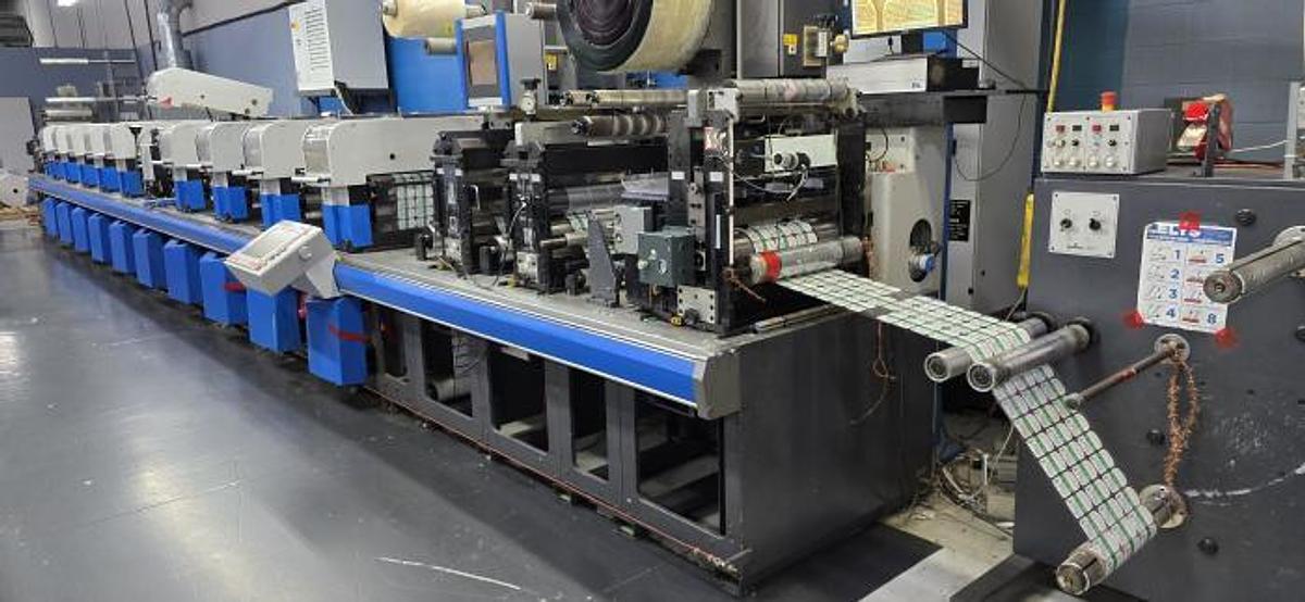 Used 20" WIDE GALLUS EM 510 SERVO DRIVEN 10 COLOR UV FLEXO PRESS