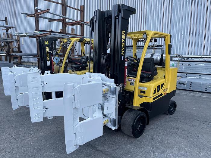 Used 12,000 POUND HYSTER S120FTPRS FORKLIFT WITH PAPER ROLL CLAMP MFG. 2017- PENDING SALE NF