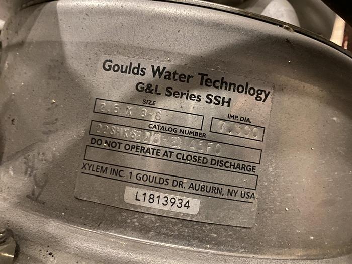 Used GOULDS WATER TECHNOLOGY G&L SERIES SSH 2.5 X 3 - 8 PUMP
