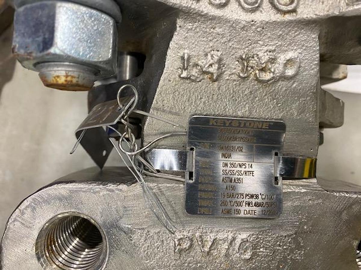 Used LOT OF (3) STAINLESS STEEL VALVES, (2) BUTTERFLI, (1) BALL VALVE