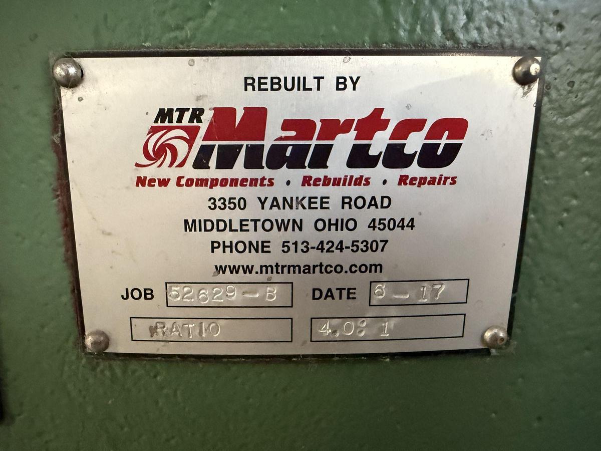 Used MARTCO SIZE 3 REBUILT HYDRAPULPER GEARBOX RATIO 4:0:1