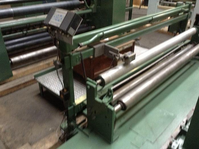 Used 74" RECONDITIONED DUSENBERY MODEL 260 FS DUPLEX CENTER SURFACE SLITTER REWINDER - PENDING JF