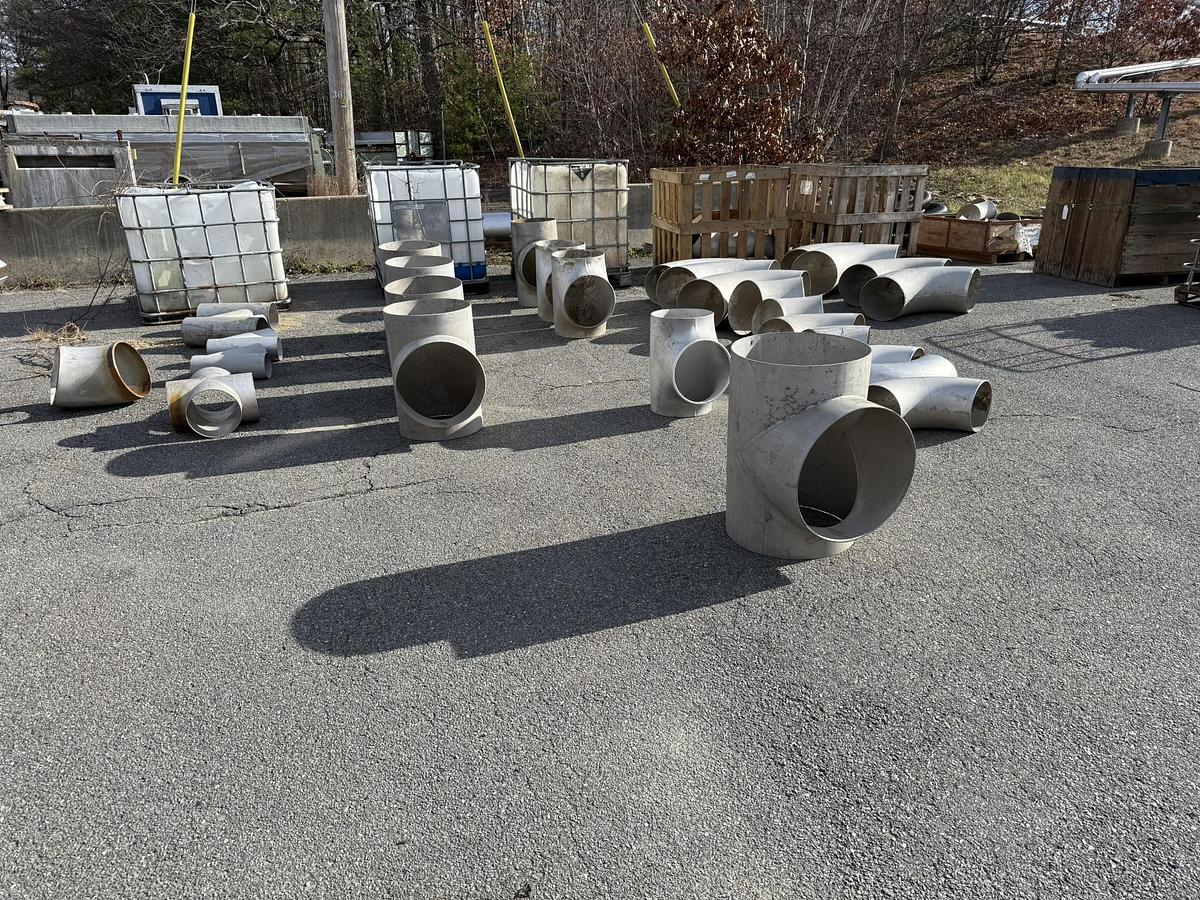Used LOT OF LARGE INDUSTRIAL PIPE FITTINGS