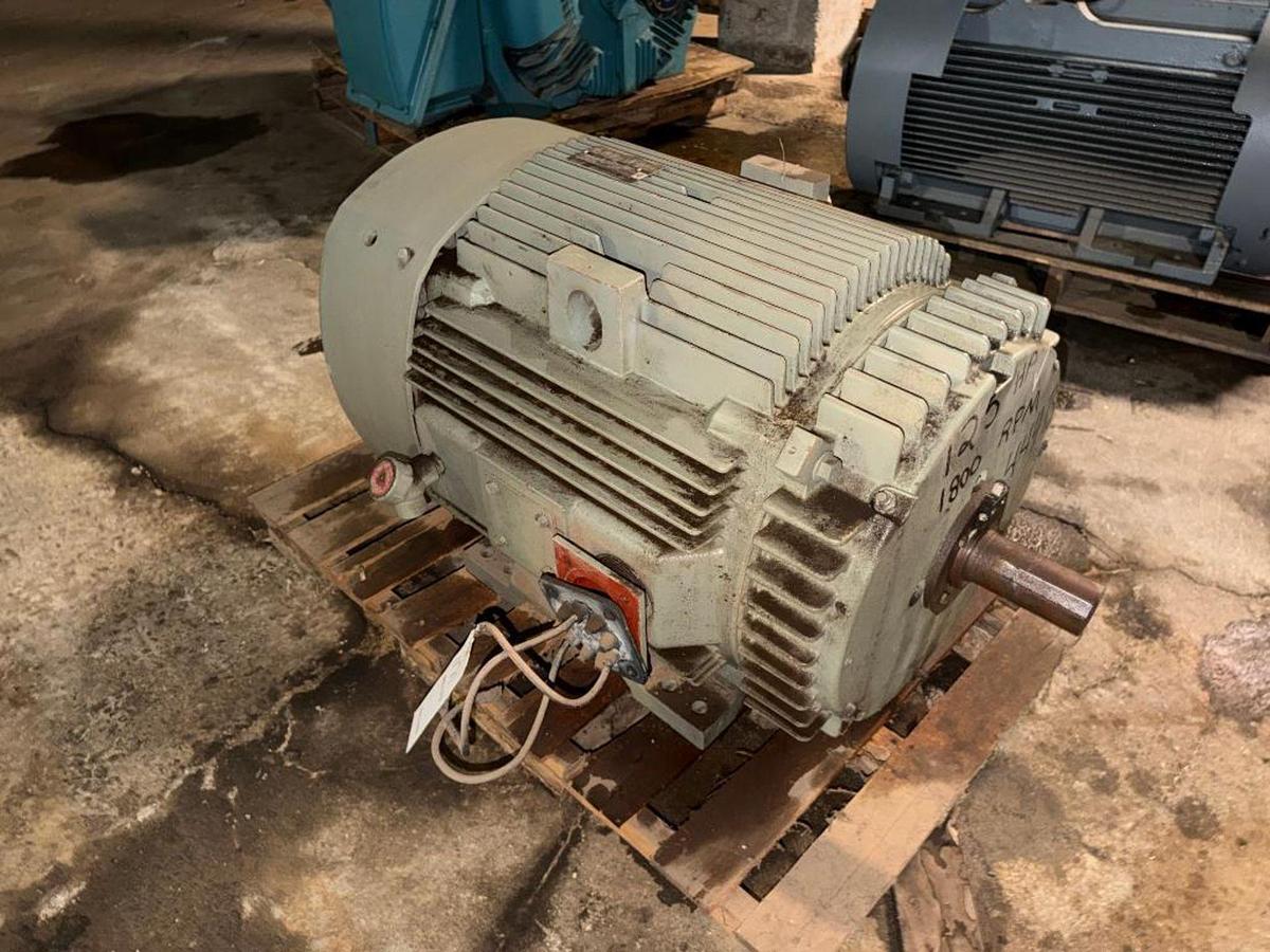 Used 125HP GE MOTORS AC MOTOR FRAME 444TSFCZ