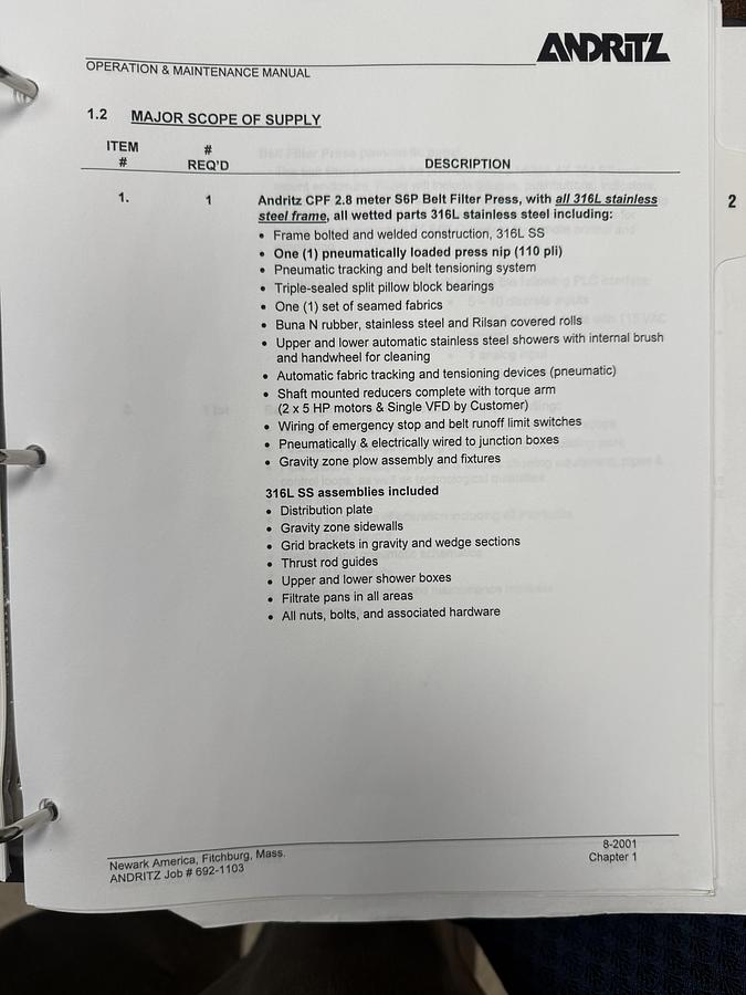 Used VOITH PULPER REBUILT 2001 WITH SPARE PULPER DRIVE