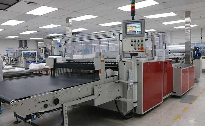 Used HUDSON SHARPE M1400-TS PLASTIC BAG MAKING MACHINE MANUFACTURED 2014