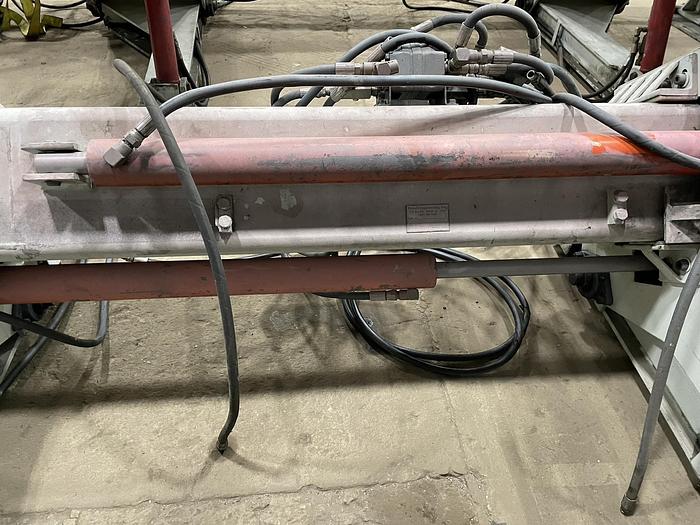 Used 97" POWELL SHAFTLESS FLOOR PICK UP UNWIND STAND 72" DIAMETER