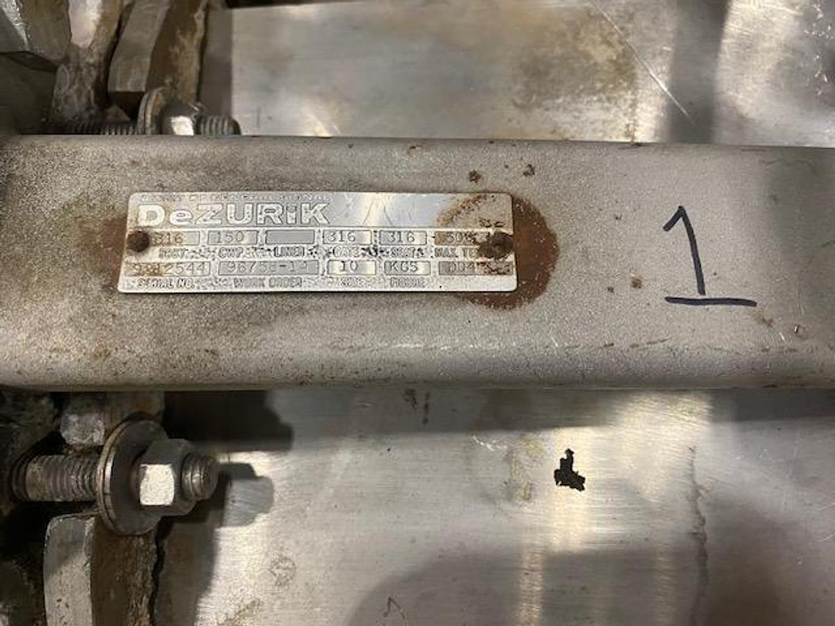 Used DEZURIK SIZE 10" SS MANUAL SLIDE GATE VALVES LOT OF (3)