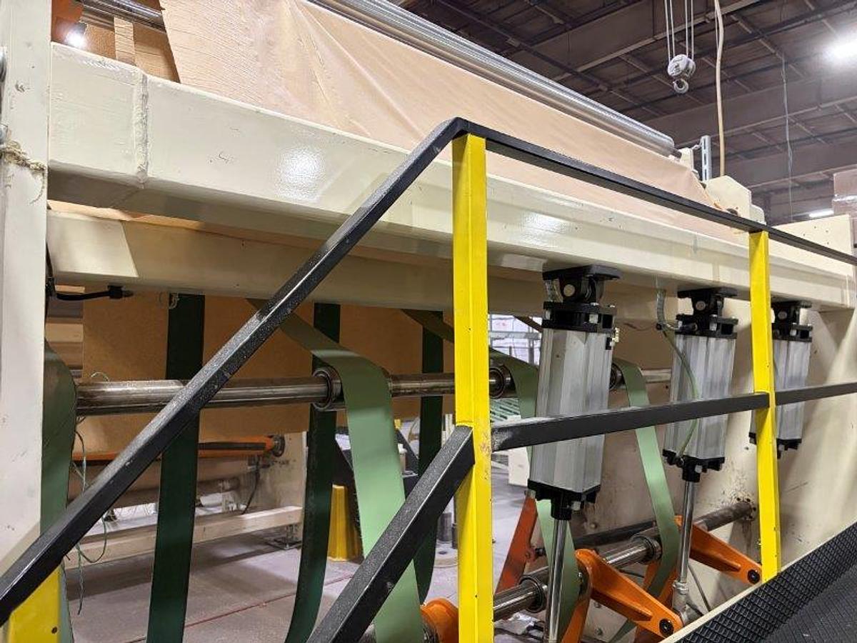 Used 108" WIDE MAFLEX HESTIA MODEL SA-502 INDUTRIAL ROLL REWINDER