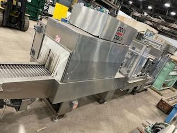 Used POLYPACK # CFH-16-24-32 VL SS HORIZONTAL HIGH SPEED CONTINUOUS MOTION SHRINK WRAPPER/SHRINK TUNNEL.