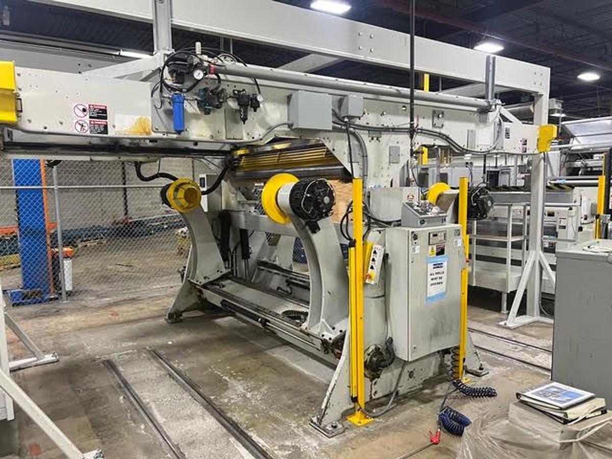 Used APOLLO-TSK 1450/ MARQUIP 59" DUAL ROTARY KNIF SHEETER
