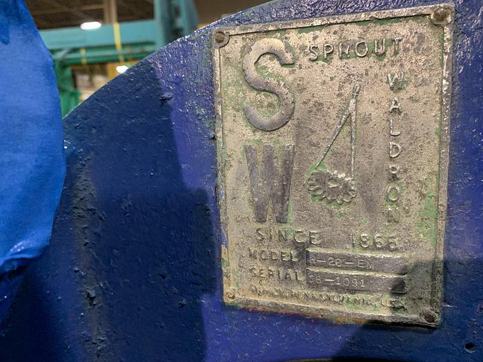 Used SPROUT WALDRON R20-EMA TWIN FLOW REFINER