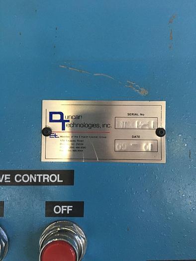 Used 88" WIDE DUNCAN TECHNOLOGIES INSPECTION REWINDER