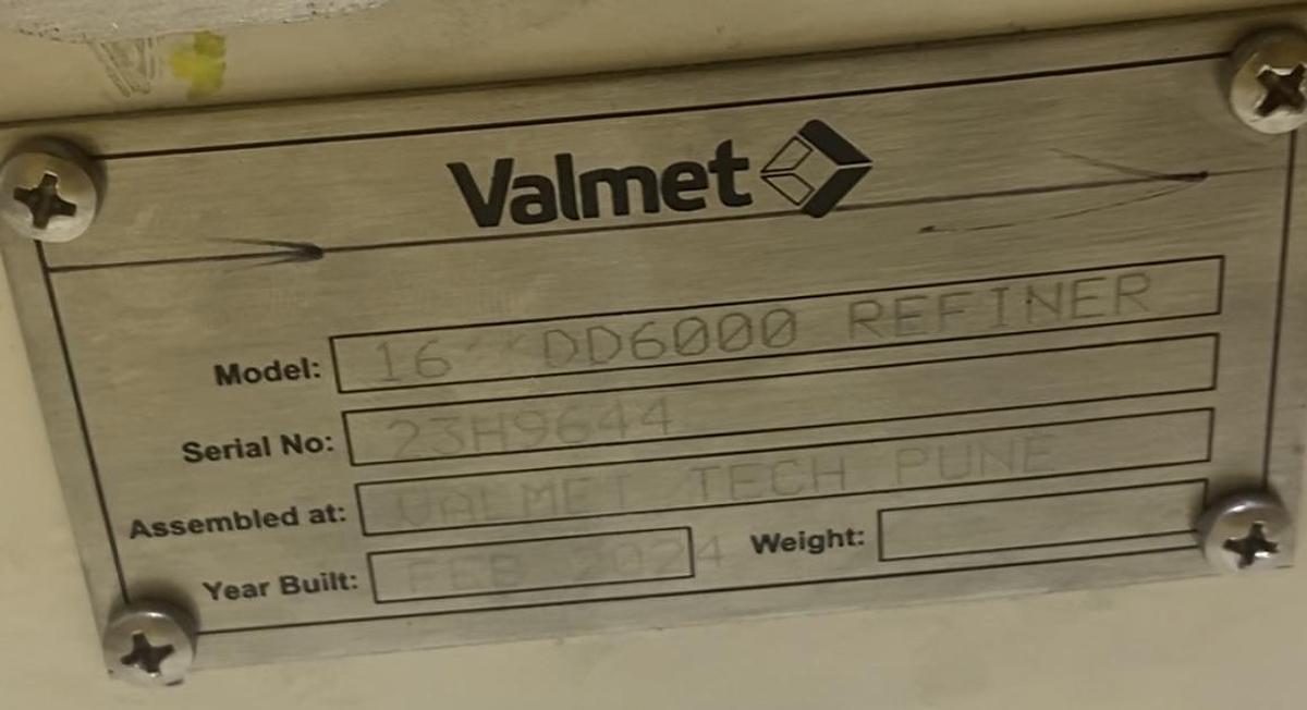 Used 16" GL&V DD6000 REFINER (SPARE NEVER USED UNIT) MANUFACTURED 2024 (THREE AVAILABLE)