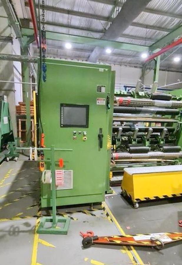 Used 72" WIDE PARKINSON TECHNOLOGIES MODEL 845 DUPLEX SLITTER REWINDER