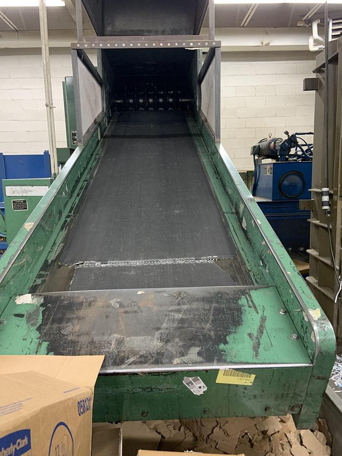 Used BLOAPCO  3CAXS-1536-B 3 SHAFT SHREDDER WITH CONVEYOR