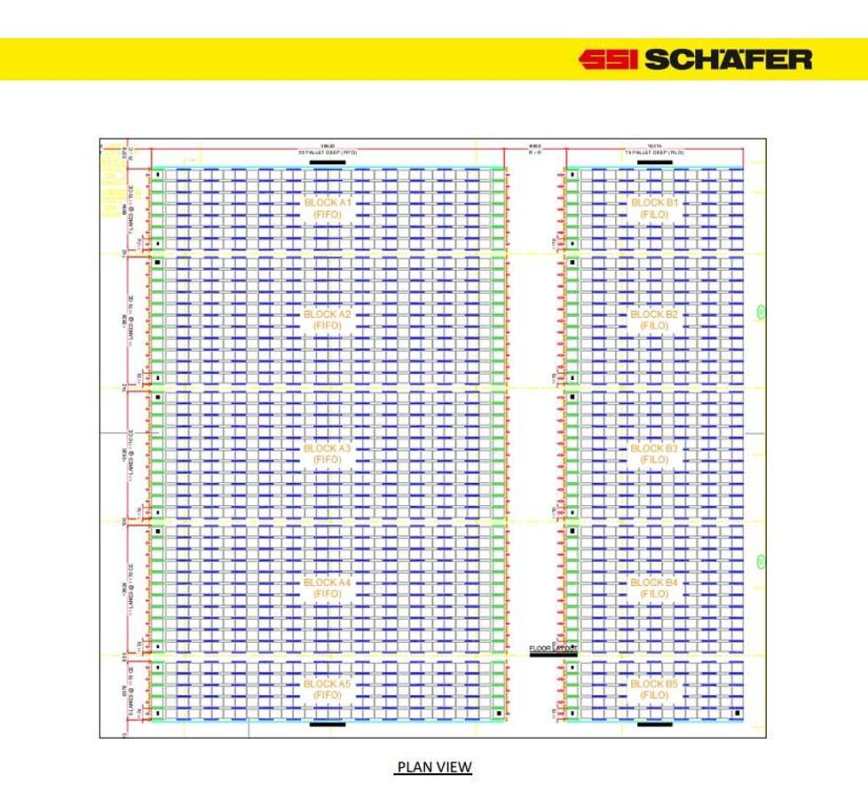 Used SSI SCHAFER AUTOMATIC WAREHOUSE RACKING SYSTEM (3) ORBITERS MANUFACTURED 2021