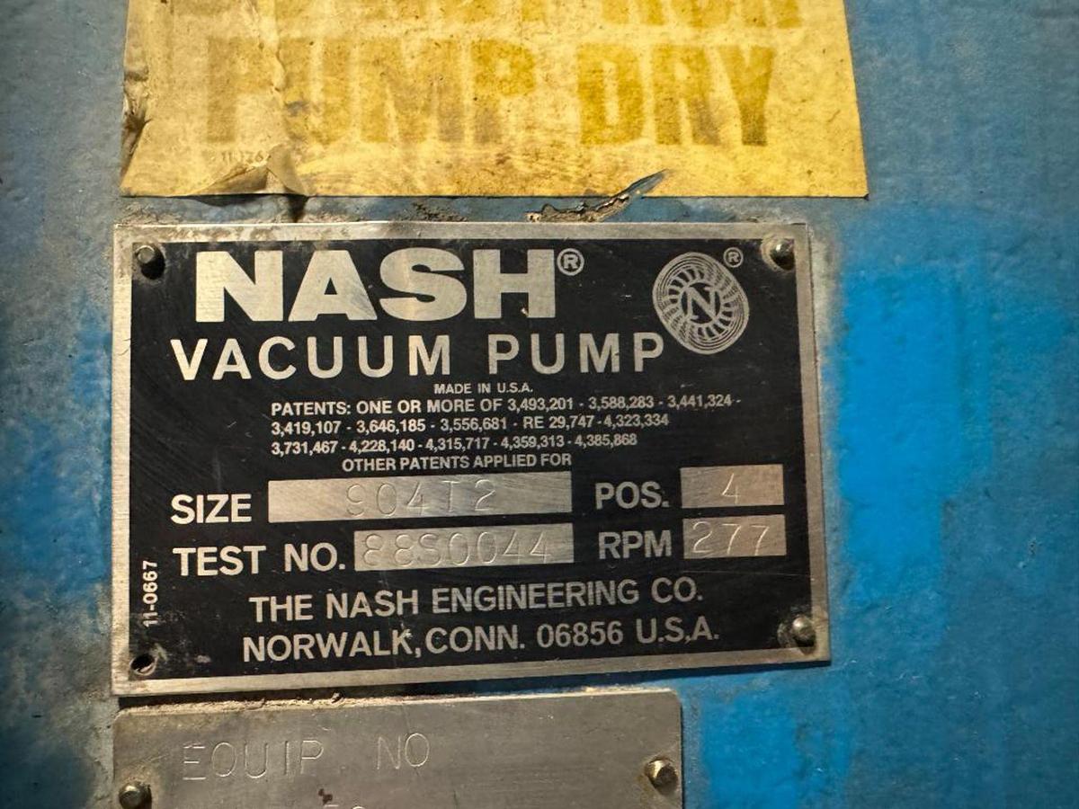 Used NASH VACUUM PUMP MODEL 904T2 / 904-T2