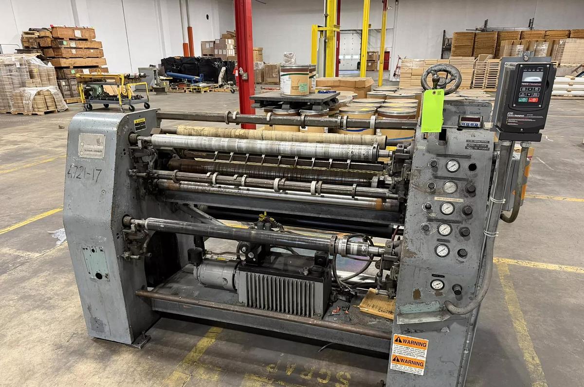 Used 45" DUSENBERY MODEL 635 BL DUPLEX SLITTER REWINDER 24" REWIND DIAMETER