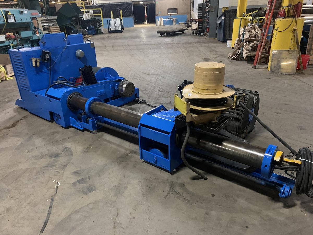 Used JAGENBERG MODEL SE-18 SHAFTLESS FLOOR PICK UP UNWIND STAND 72" ROLL DIAMETER CAPACITY