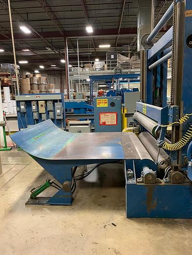 Used 82" WIDE PACIFIC MACHINE DESIGN TWO DRUM WINDER 58" REWIND DIAMETER